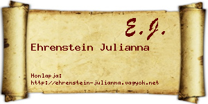 Ehrenstein Julianna névjegykártya